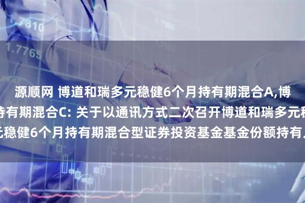 源顺网 博道和瑞多元稳健6个月持有期混合A,博道和瑞多元稳健6个月持有期混合C: 关于以通讯方式二次召开博道和瑞多元稳健6个月持有期混合型证券投资基金基金份额持有人大会的第二次提示性公告