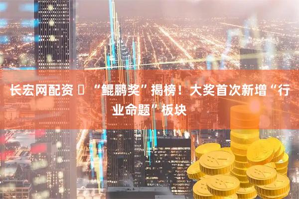 长宏网配资 ​“鲲鹏奖”揭榜！大奖首次新增“行业命题”板块