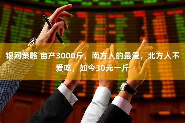 银河策略 亩产3000斤，南方人的最爱，北方人不爱吃，如今30元一斤