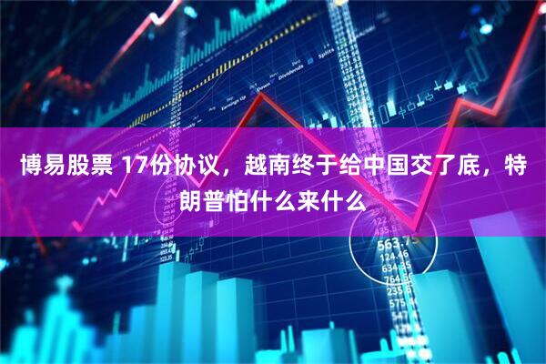 博易股票 17份协议，越南终于给中国交了底，特朗普怕什么来什么