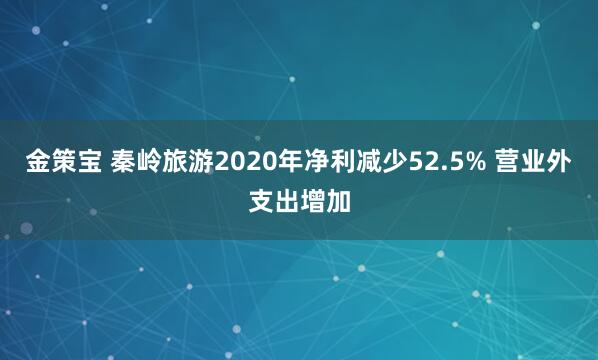 金策宝 秦岭旅游2020年净利减少52.5% 营业外支出增加